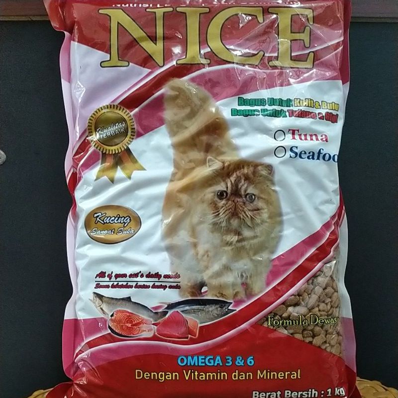 Jual Makanan Kucing NICE IKAN 1KG Shopee Indonesia