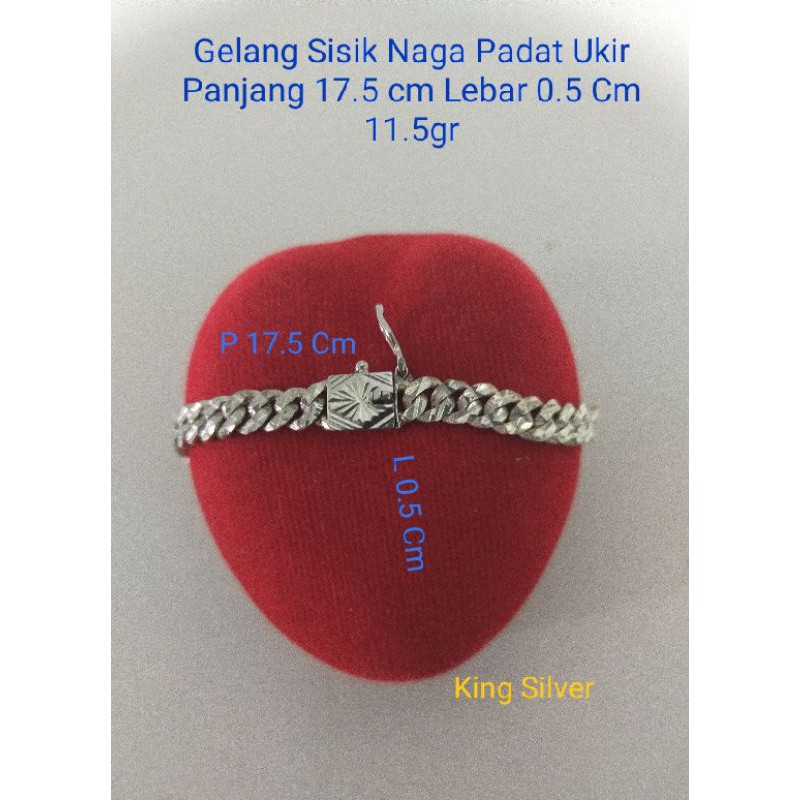 Jual Gelang Sisik Naga Perak Lapisan Emas Putih Shopee Indonesia