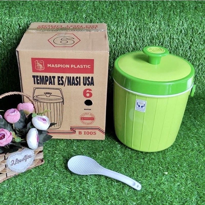 Jual Rice Ice Bucket USA 6 Liter Termos Nasi Dan Es Maspion Shopee