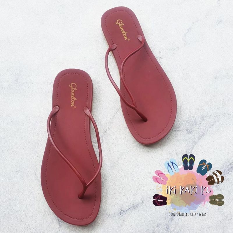 Jual SANDAL JEPIT WANITA DEWASA GLANSTON 1819 31PS KARET JELLY DOVE