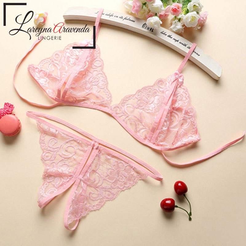 Jual Lareyna Aravenda Set Bra Sexy Lingerie G String Bahan Lace LG001