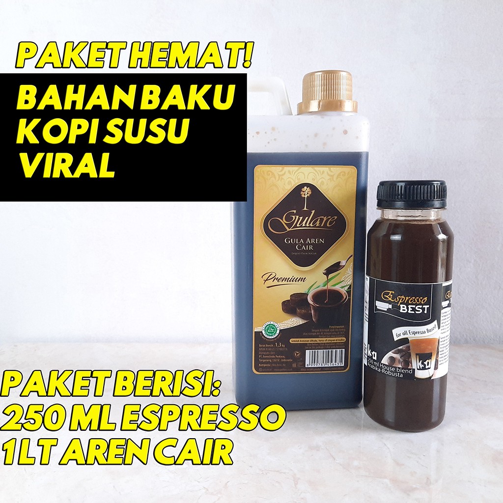 Jual Paket Hemat Kopi Espresso Murni Ml Gula Aren Cair Bpom