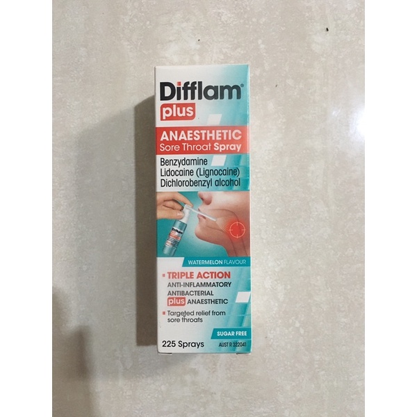 Jual Difflam Plus Anaesthetic Sore Throat Spray 225 Sprays Shopee