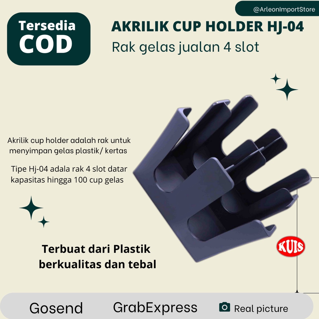 Jual Akrilik Cup Holder Muranee Rak Cup Holder Slot Datar Hj Rak