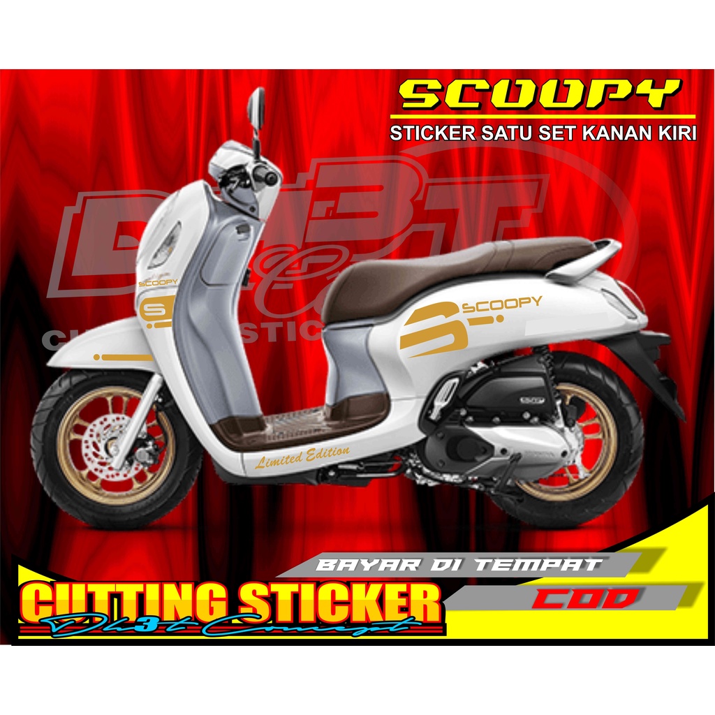 Jual Cutting Sticker Honda Scoopy Limited Edition Prestige All