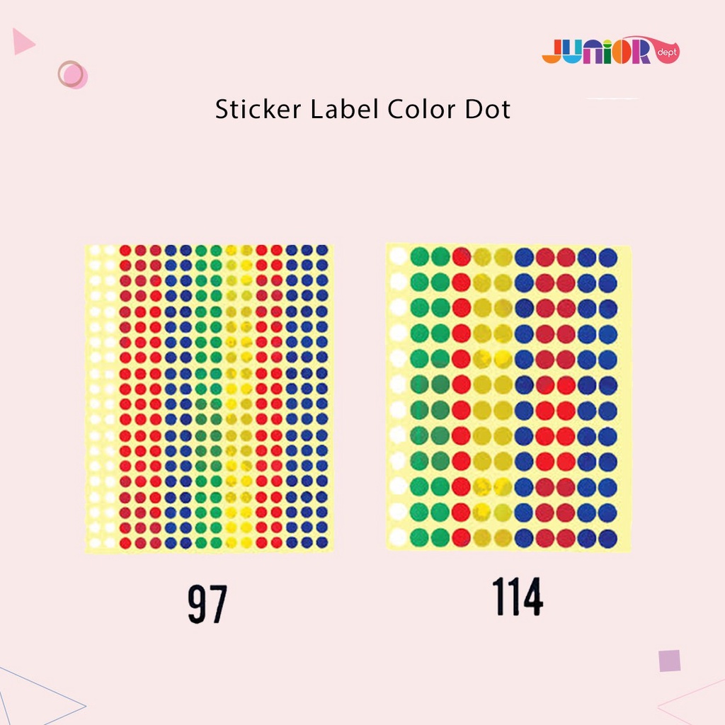 Jual Sticker Label Color Dot Stiker Bulat Stiker Warna Bulat