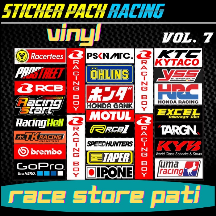 Jual Stiker Pack Racing Stiker Motor Sticker Custom Sponsor Balap VOL 7