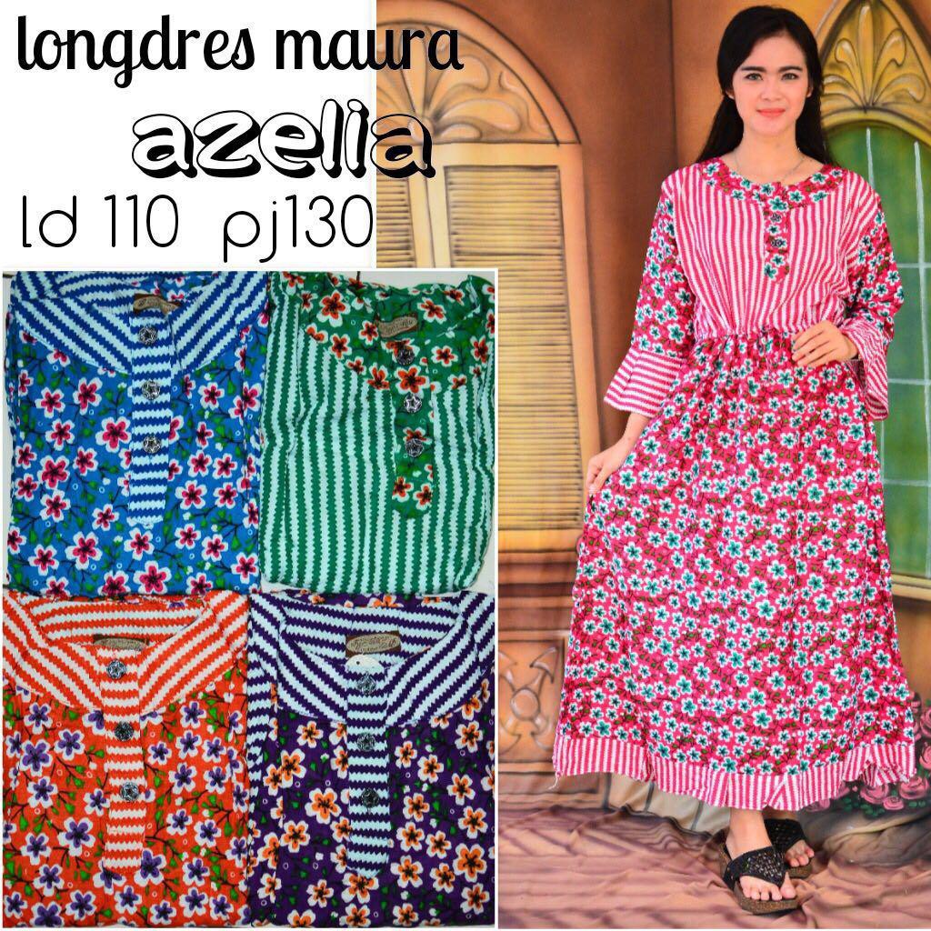 Jual Pilih Warna Longdres Maura Azelia Baju Daster Jumbo Batik