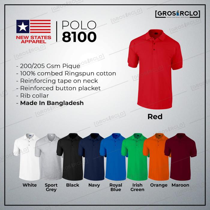 Jual Paling Murah Kaos Kerah Polo New States Apparel Nsa Premium Cotton