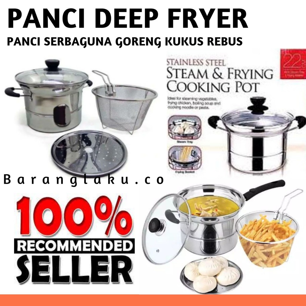 Jual Panci Deep Fryer In Stainless Steel Cm Panci Multifungsi