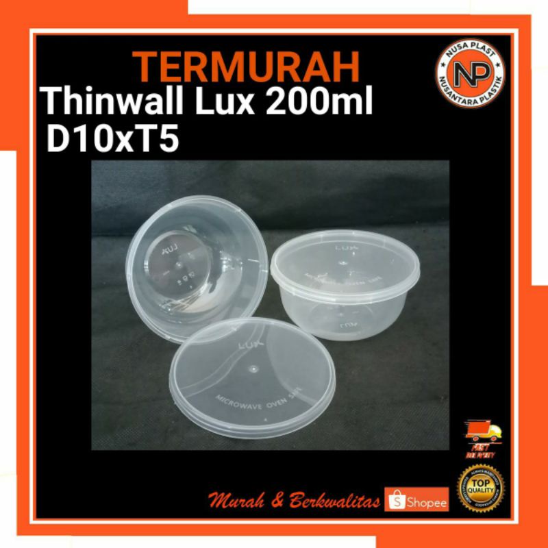 Jual THINWALL CUP BOWL 200 Ml THINWALL MANGKOK MANGKOK PLASTIK