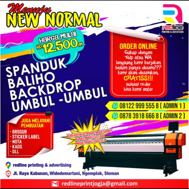 Jual BANNER SPANDUK Bahan Tebal Korcin440 Matte FREE DESAIN 1hari