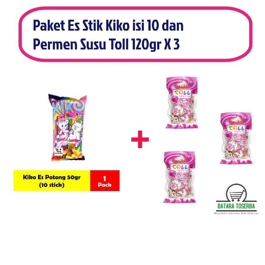 Jual Paket Es Stik Kiko Isi Permen Susu Toll Gr X Shopee