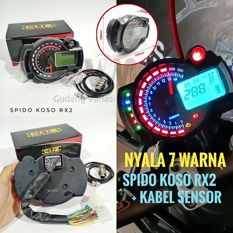 Jual Spido Koso RX2 Speedometer Koso RX2N CB Vixion Modif Spedo Rx2