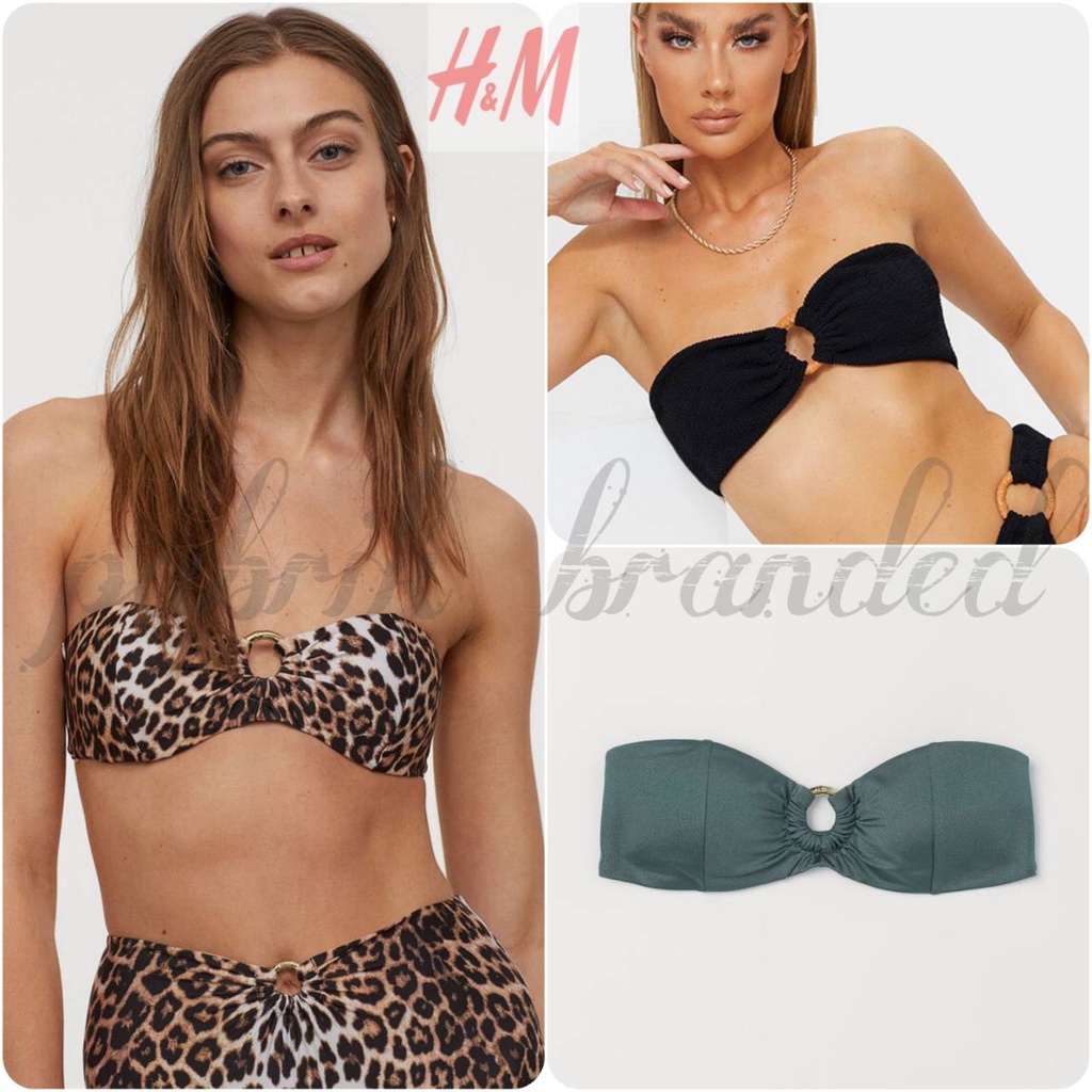 Jual Pabrik Branded Hnm Bikini Top Bra Hitam Leopard Hm Baju Dalam