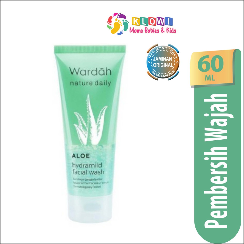 Jual Wardah Nature Daily Aloe Hydramild Facial Wash 60mL Pembersih