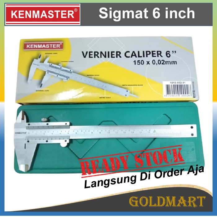 Jual EU84R Sigmat Besi Jangka Sorong Original Kenmaster Vernier Caliper