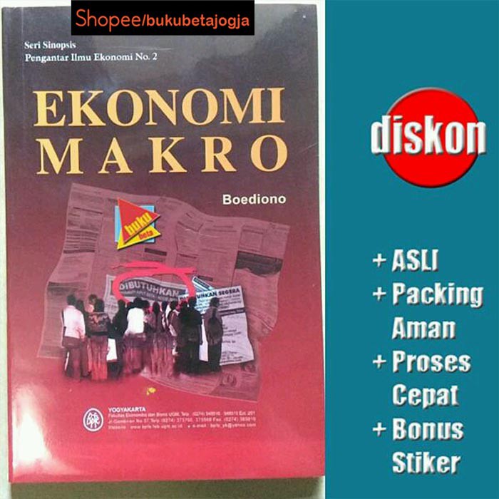 Jual Ekonomi Makro Seri Sinopsis Pengantar Ilmu Ekonomi Boediono