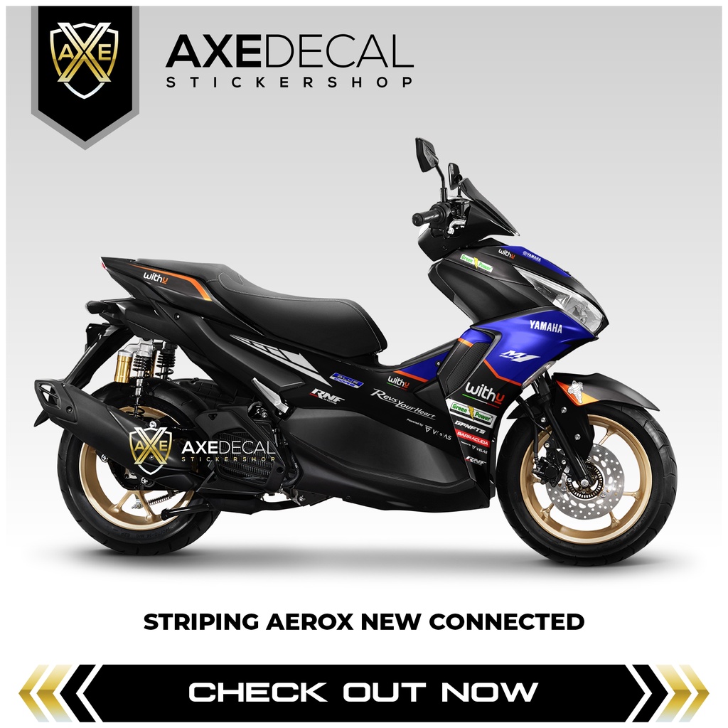 Jual Striping Aerox New Connected Livery RNF Withu Stiker Motor