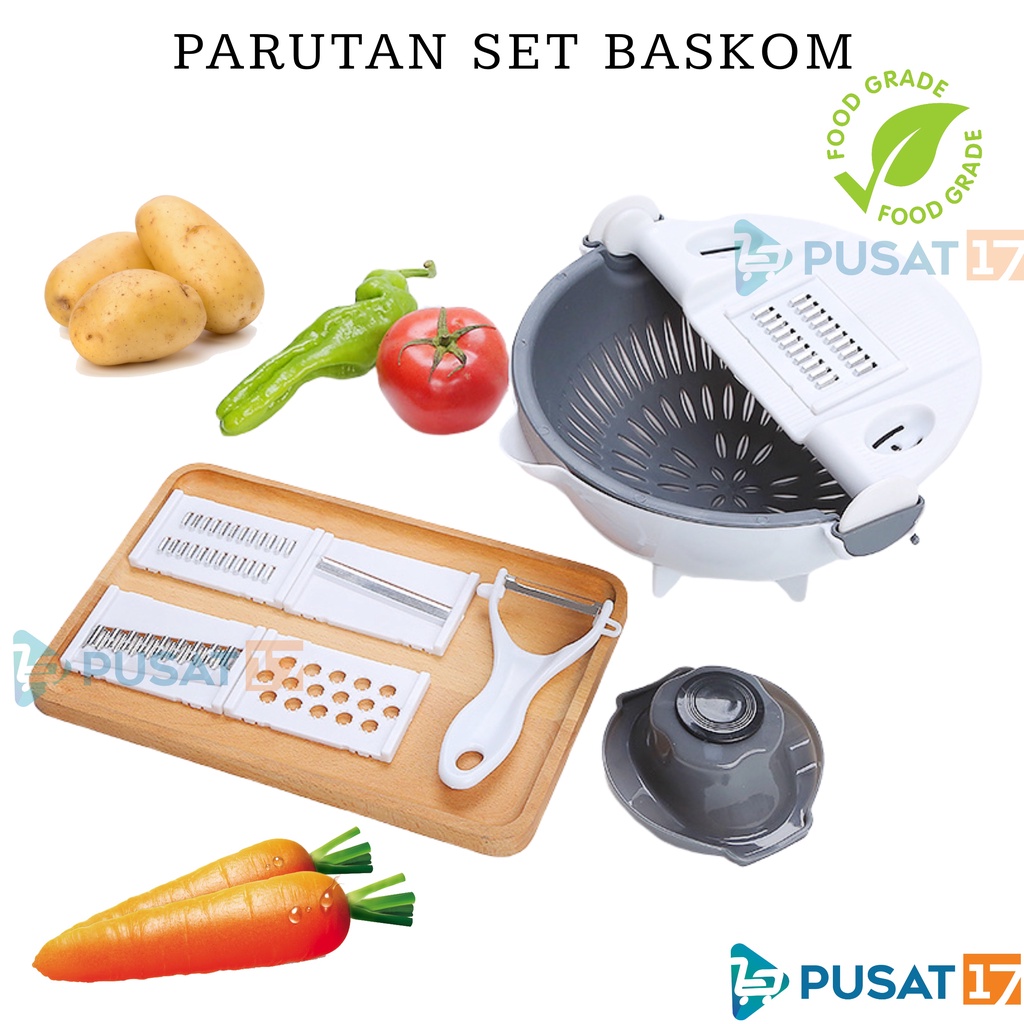 Jual Pusat Alat Parutan Set Baskom Multifungsi Alat Pemotong Sayur