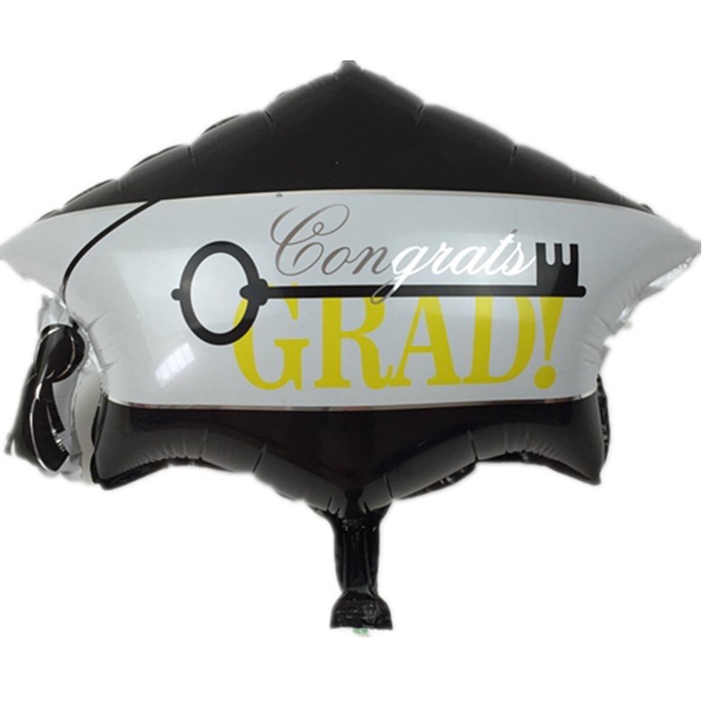 Jual Balon Foil Wisuda Kelulusan Toga Hitam Putih Graduation Shopee