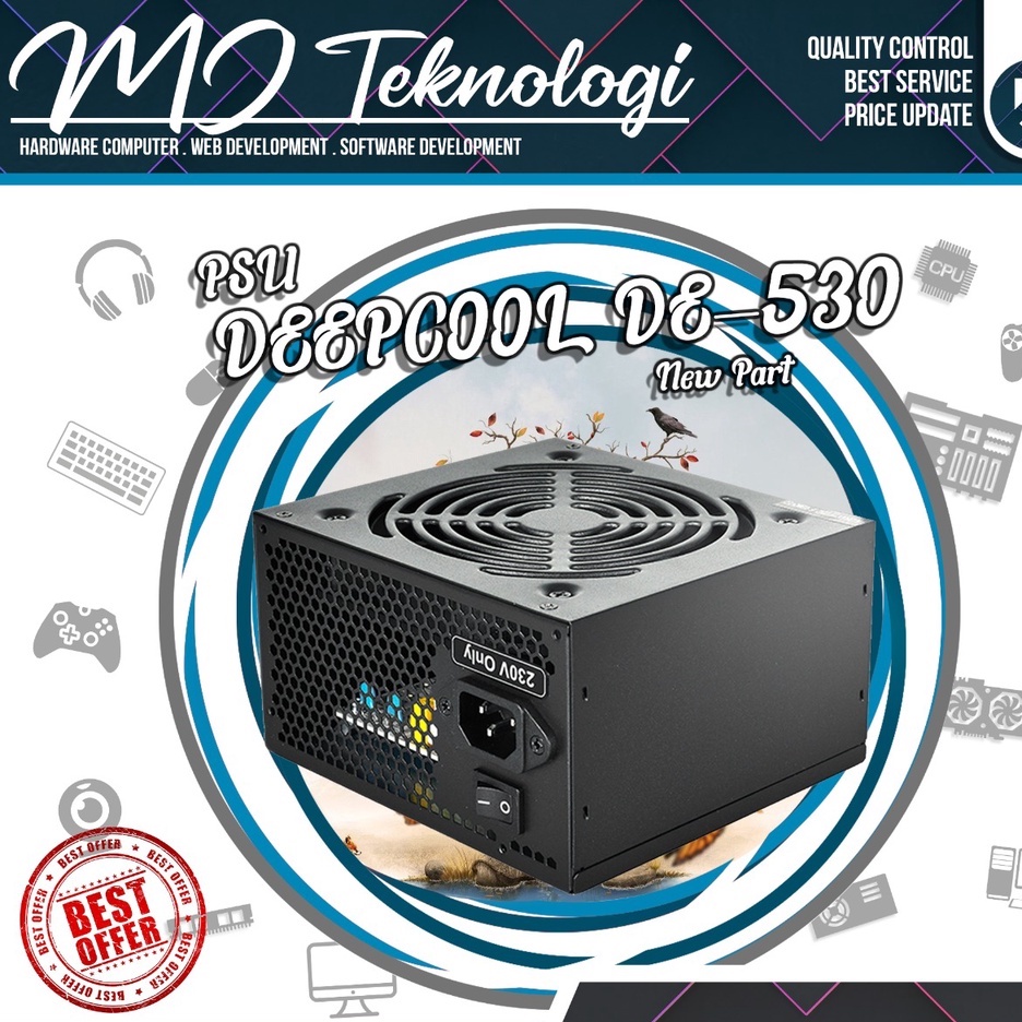 Jual Power Supply Unit Deepcool De W Flat Cable Shopee Indonesia