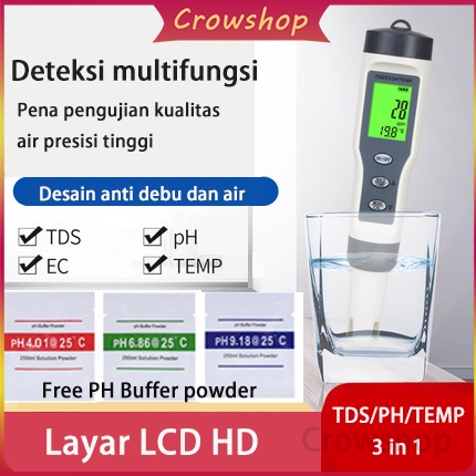 Jual Ph Meter Tds Temperatur In Waterproof Ez Garansi