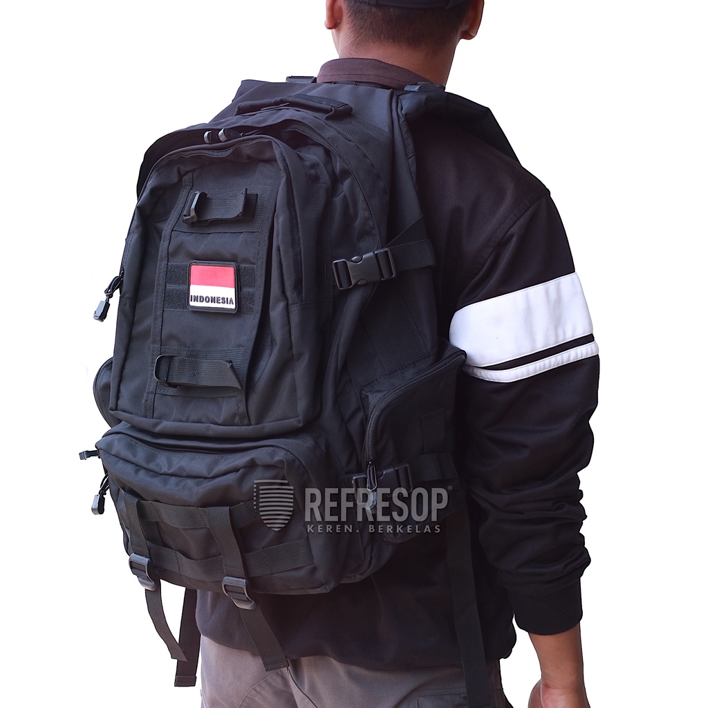 Jual REFRESOP Original PX142 Tas Ransel Army Tactical Hitam Shopee