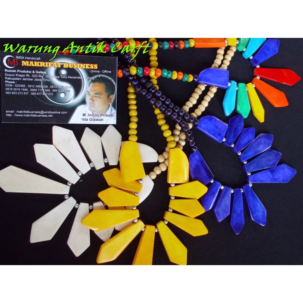 Jual Kalung Tulang Sapi Model Indian Aneka Warna Oleh Warung Antik