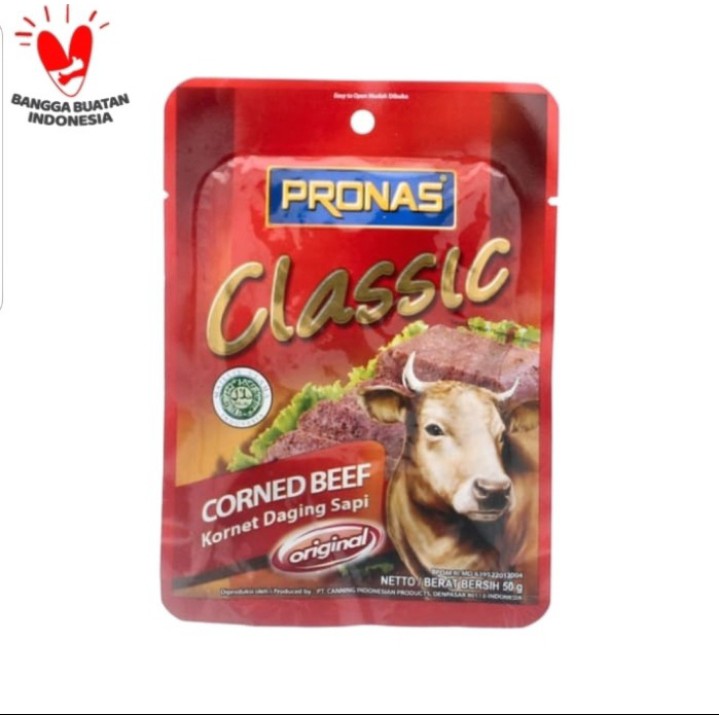 Jual Pronas Classic Corned Beef Sachet Kornet Daging Sapi Gr Shopee