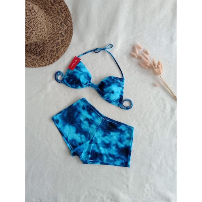 Jual Bikini Bk 3306 Xo3 Biru Abstrak Bikini Pantai Model Butterfly