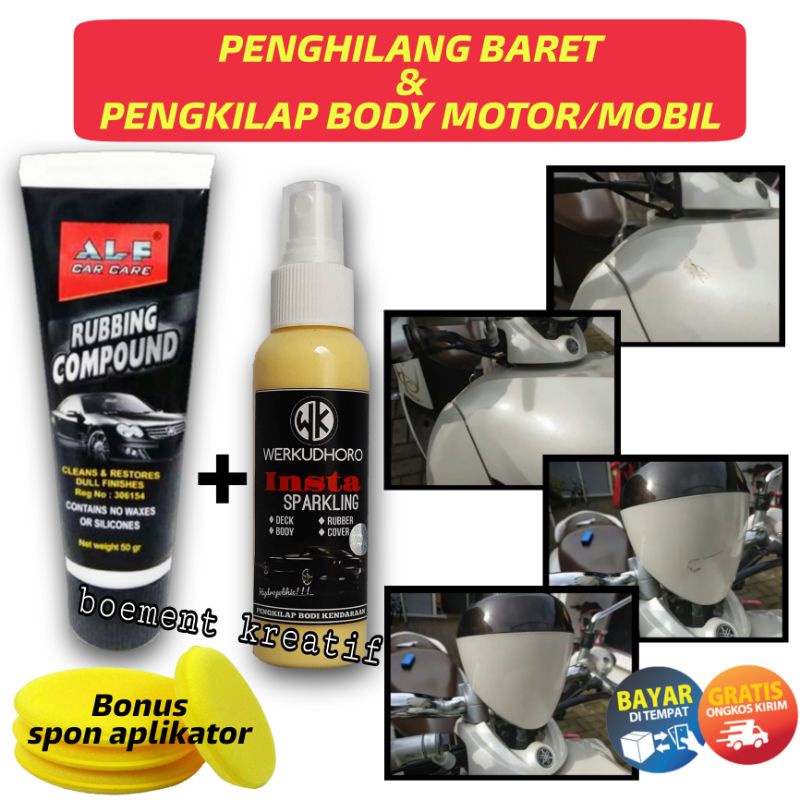 Jual Penghilang Baret Lecet Pengkilap Body Motor Mobil Obat Poles