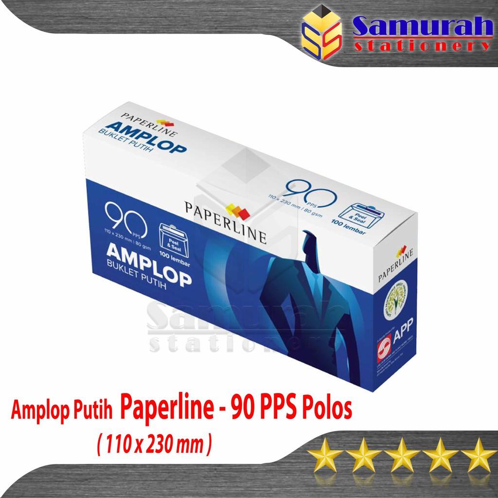 Jual Amplop Kertas Putih Polos Paperline 90 Pps Isi 100 110 X 230 Mm