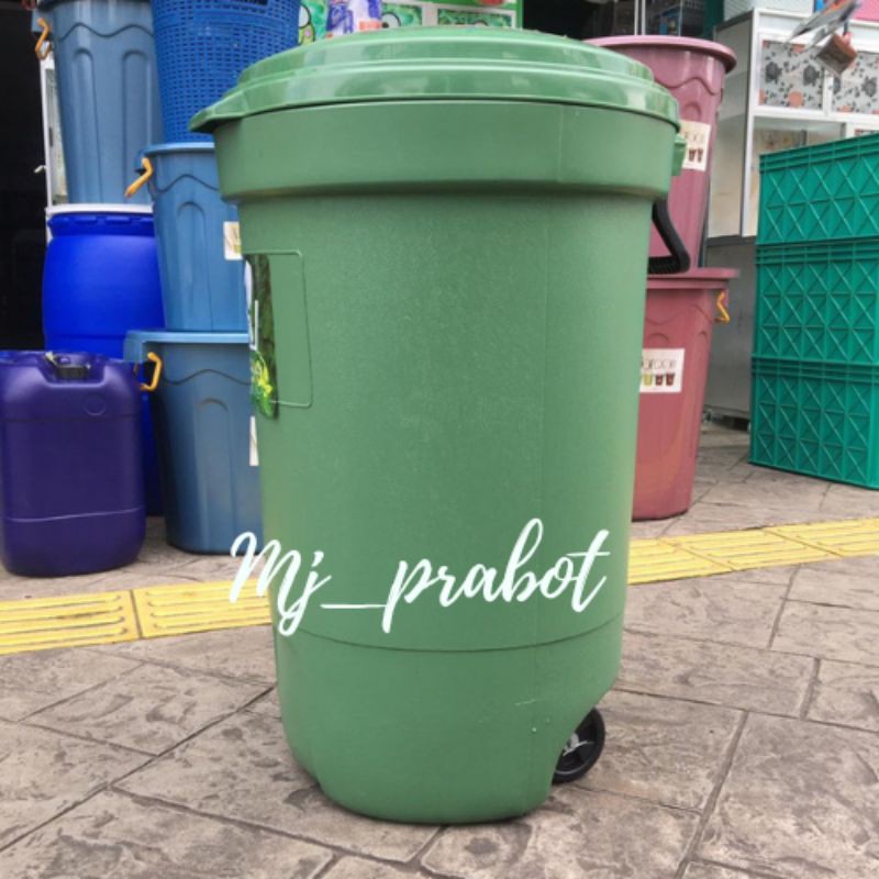 Jual Tempat Sampah Roda Liter Bio Green Leaf Shopee Indonesia