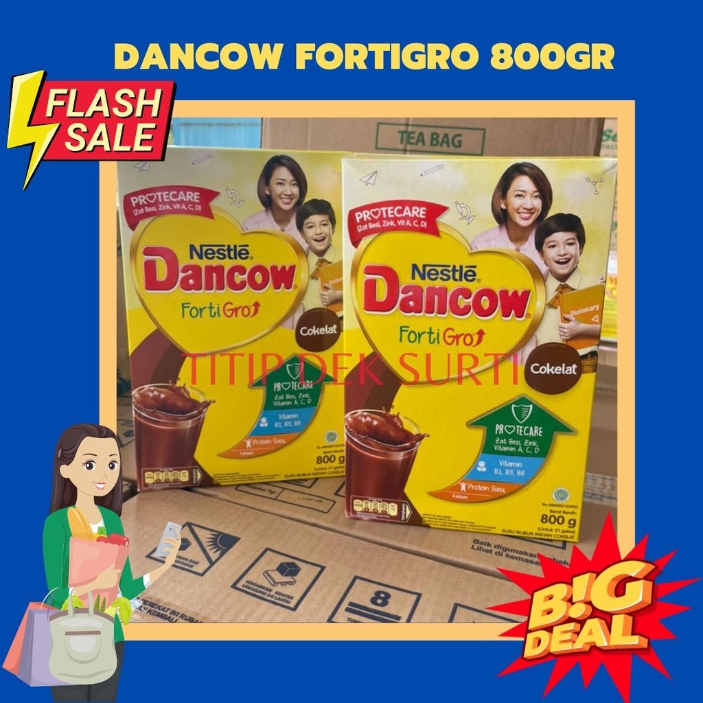 Jual DANCOW Fortigro Susu Bubuk Instant Box 800g Shopee Indonesia