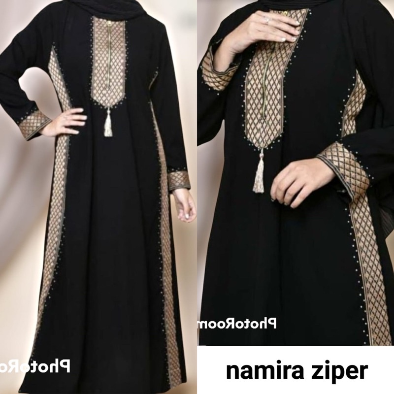 Jual Abaya Hitam Busui Mewah Dress Maxi Gamis Remaja Dubai Turkey Saudi