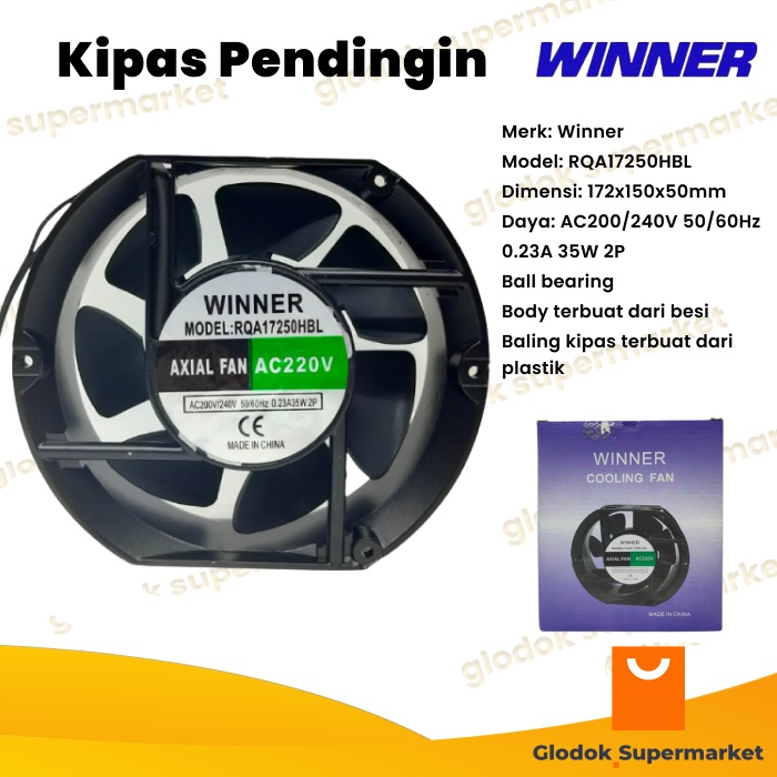 Jual Kipas Pendingin Winner Oval X Cm Cooling Fan Ac V Ball