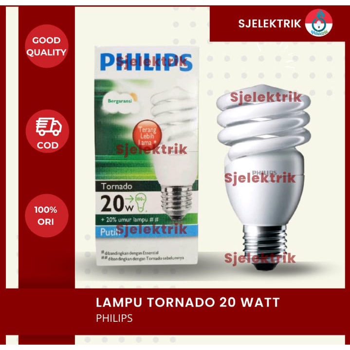 Jual Lampu Philips Tornado Watt Spiral W Lampu Philip Tornado