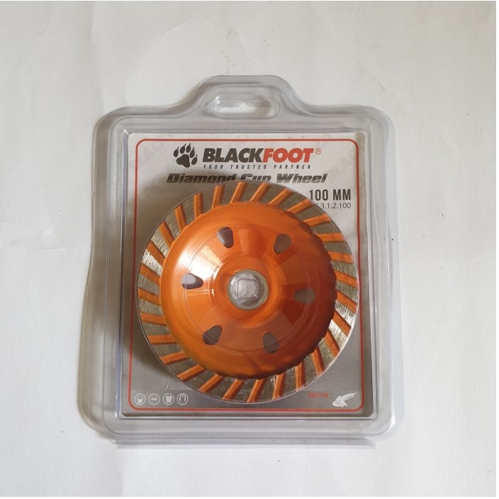 Jual BLACKFOOT Diamond CUP Wheel 4 Inch Turbo Mata Gerinda Poles