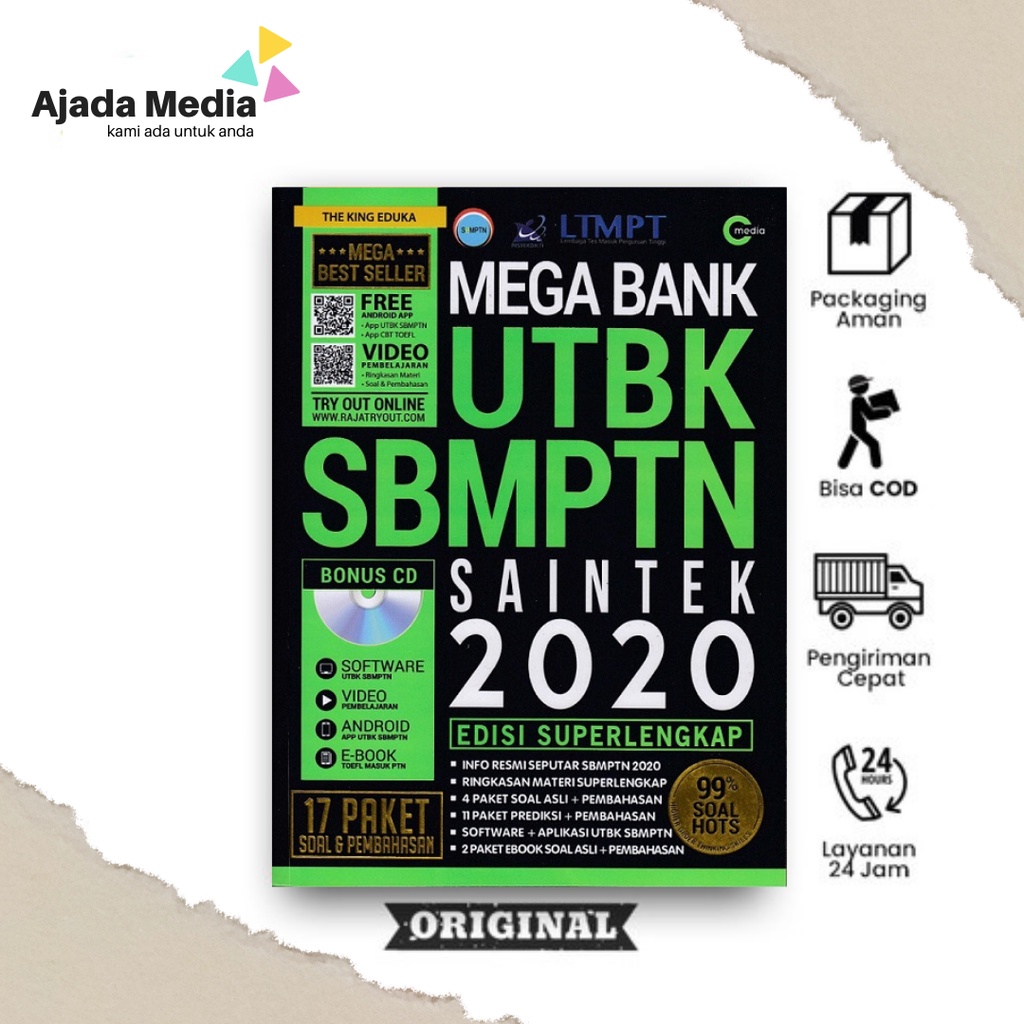 Jual MEGA BANK UTBK SBMPTN SAINTEK 2020 PLUS CD Shopee Indonesia