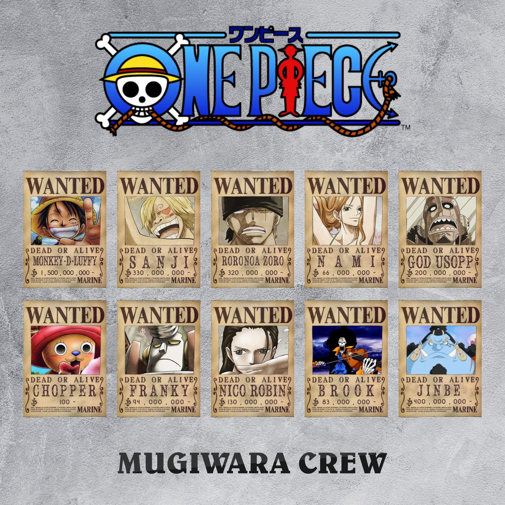 Jual Poster Bounty One Piece Mugiwara Crew Shopee Indonesia