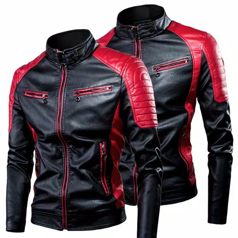 Jual PREMIUM Jaket Kulit Pria Elegant Black ARL 033 Silverstone RFLA