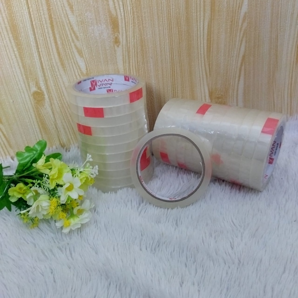 Jual Selotip Kecil 1 2 Inch X 100 Yard Isolasi Bening Selotip Buket