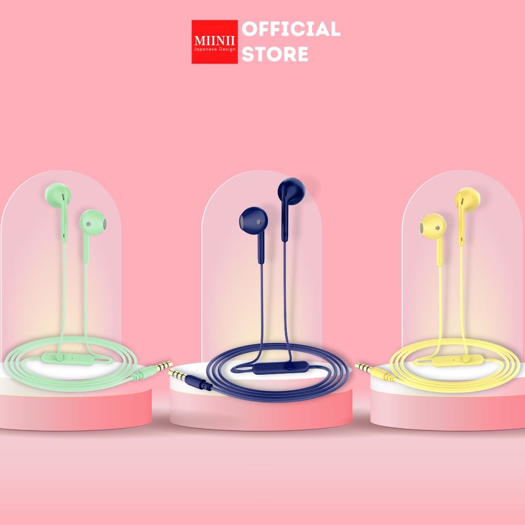 Jual Miinii New Headset Macaron U Earphone Mic Hifi Extra Bass Mate