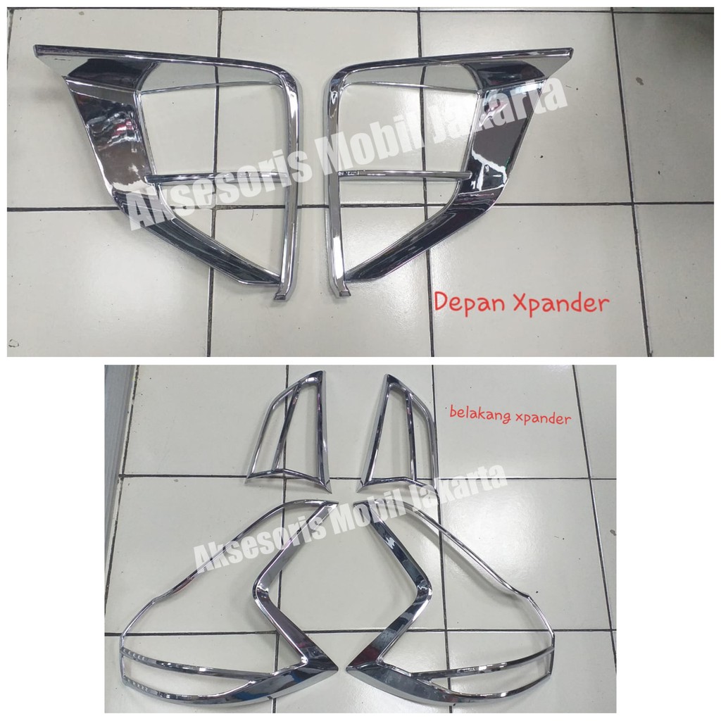 Jual Paket Garnish List Lampu Chrome Depan Belakang Xpander Exceed