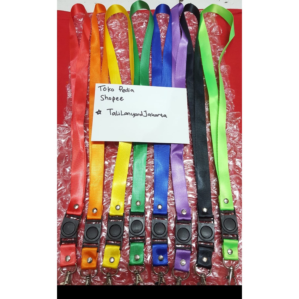 Jual Per 50 PCS Lanyard Nilon 2CM Tali Nilon Gantungan Id Card Model