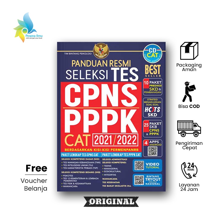 Jual Terbaru Buku Panduan Resmi Seleksi Tes Cpns Pppk Cat