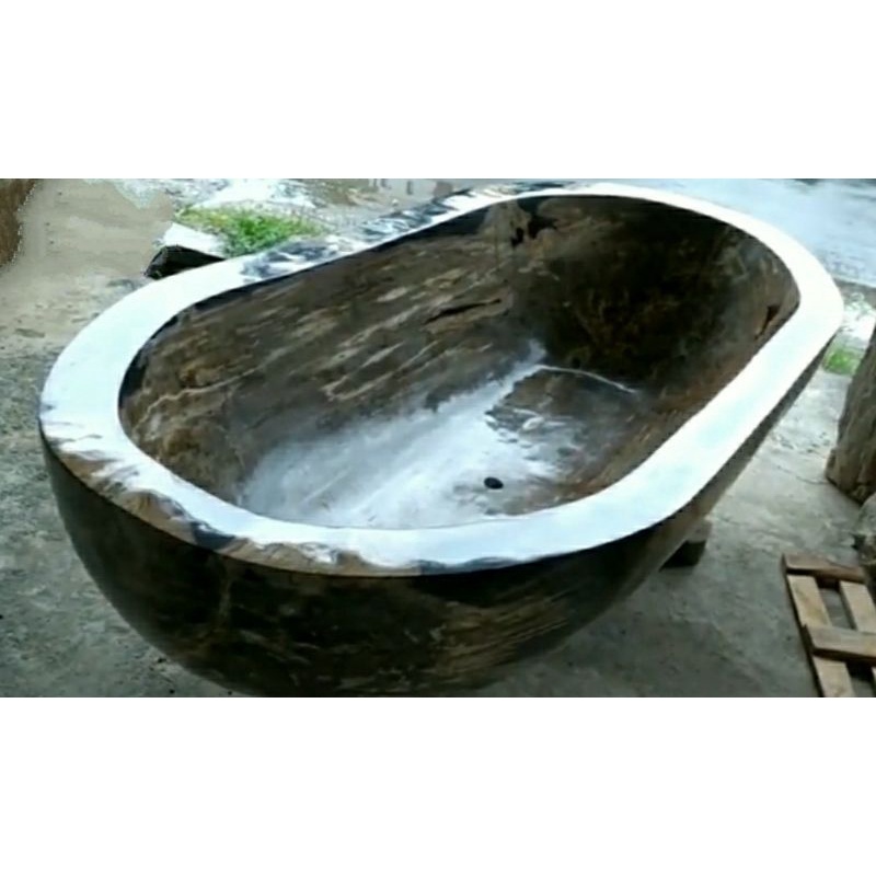 Jual Bak Mandi Batu Fosil Kayu Petrified Wood Bathtub Shopee Indonesia