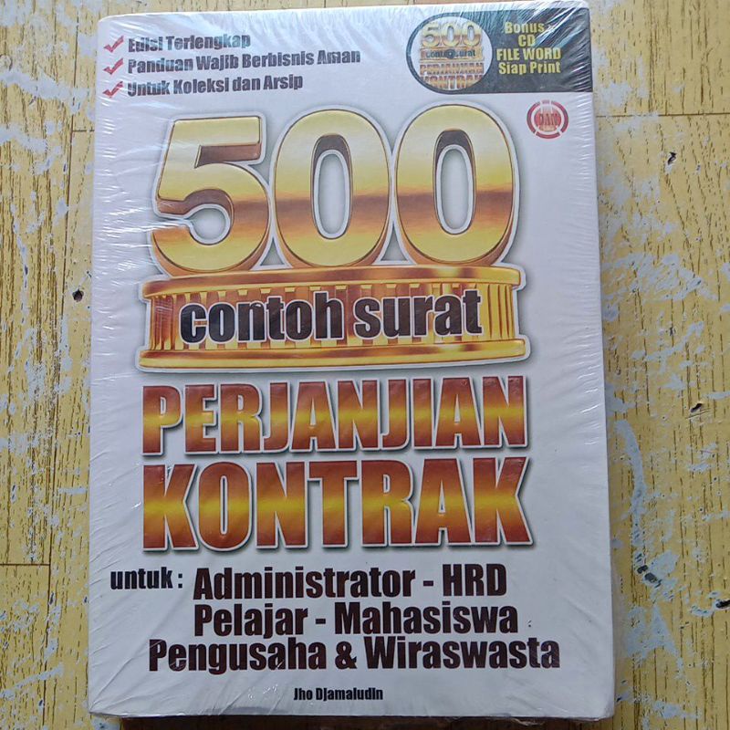 Jual Buku Contoh Surat Perjanjian Kontrak Edisi Terlengkap Plus Cd