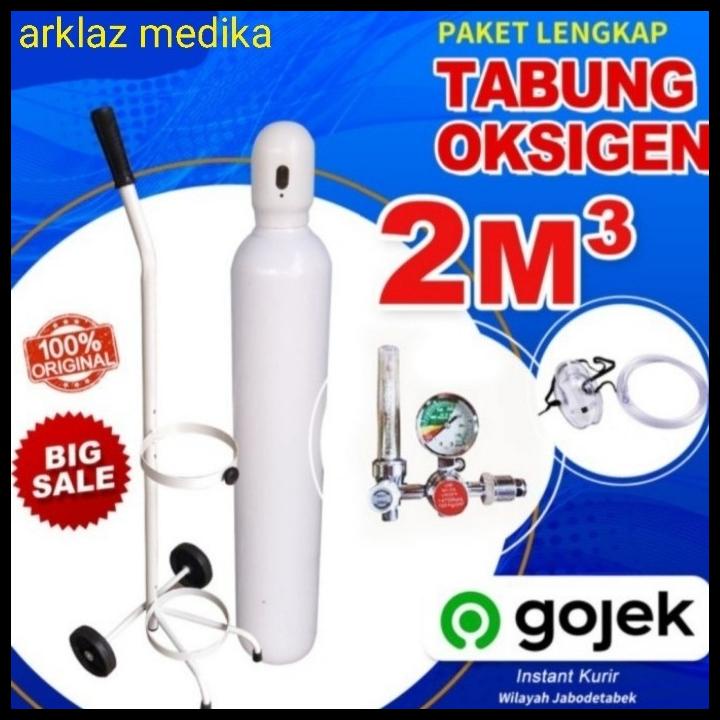 Jual Tabung Oksigen 2M3 Oxygen Medis Paket Lengkap Siap Pakai Shopee